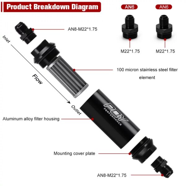 PQY sportski filter goriva-100 mikrona